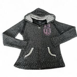 Harley-Davidson Skull Rose Knit Hoodie M